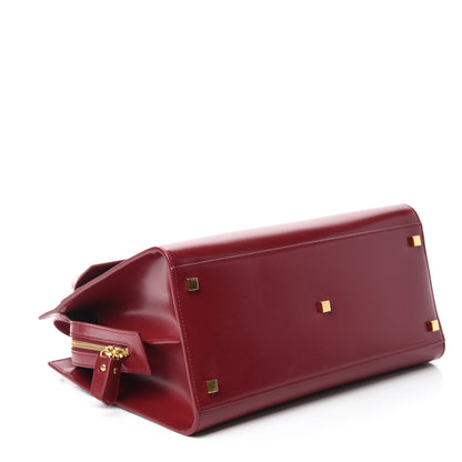 Saint Laurent Shiny Calfskin Medium Uptown Tote Rouge Eros 4 of 10
