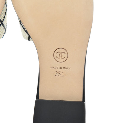 Chanel Pearl Embroidery CC Mules 35 Black White 7 of 9