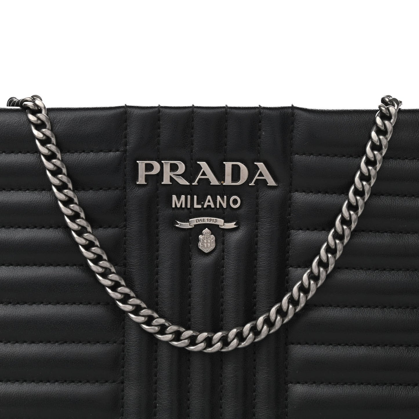 Soft Calfskin Impunture Diagramme Clutch Black