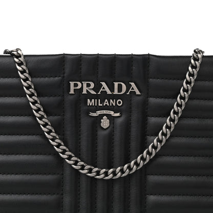 Prada Soft Calfskin Impunture Diagramme Clutch Black 7 of 9