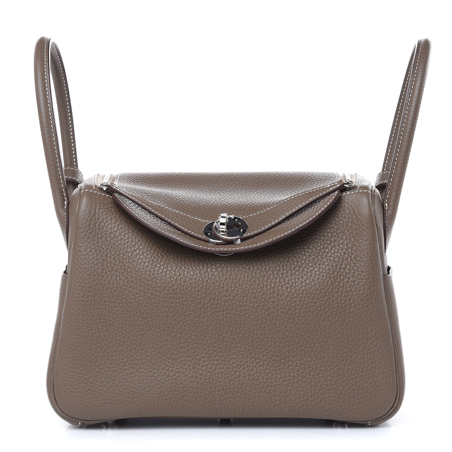 Hermes Taurillon Clemence Lindy 26 Etoupe 1 of 10