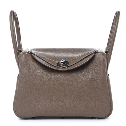 Hermes Taurillon Clemence Lindy 26 Etoupe 1 of 10