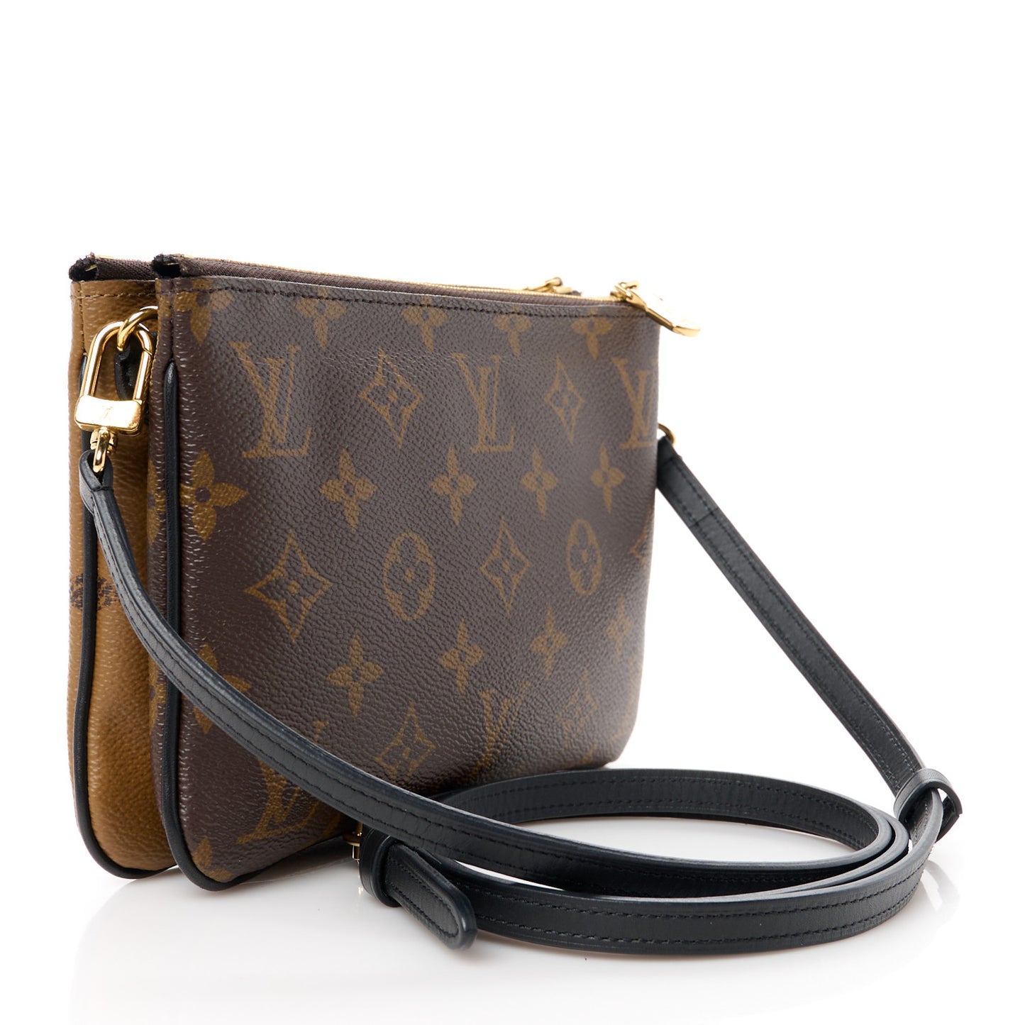 Reverse Monogram Giant Double Zip Pochette