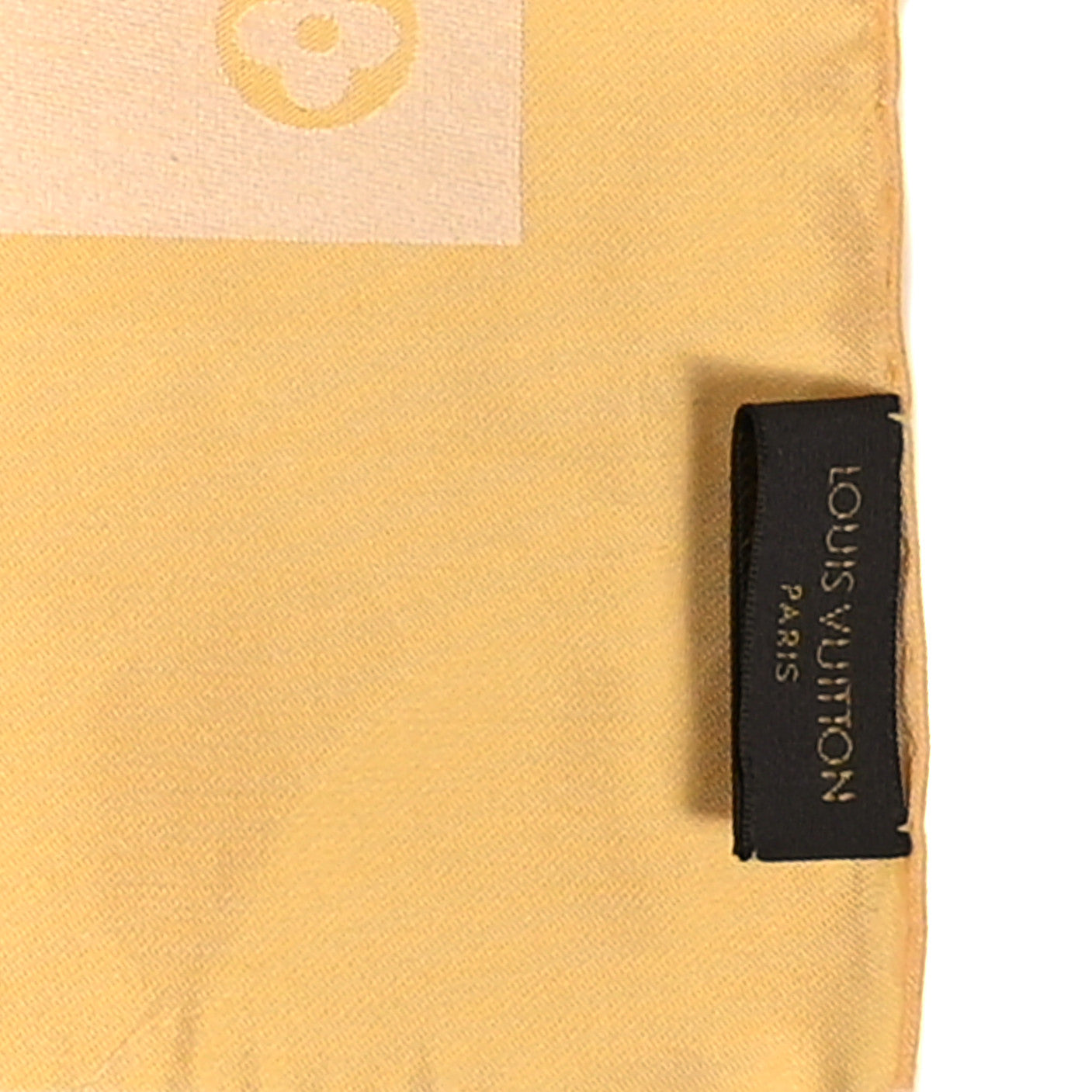 Louis Vuitton Silk Monogram Stole Pale Yellow 6 of 6