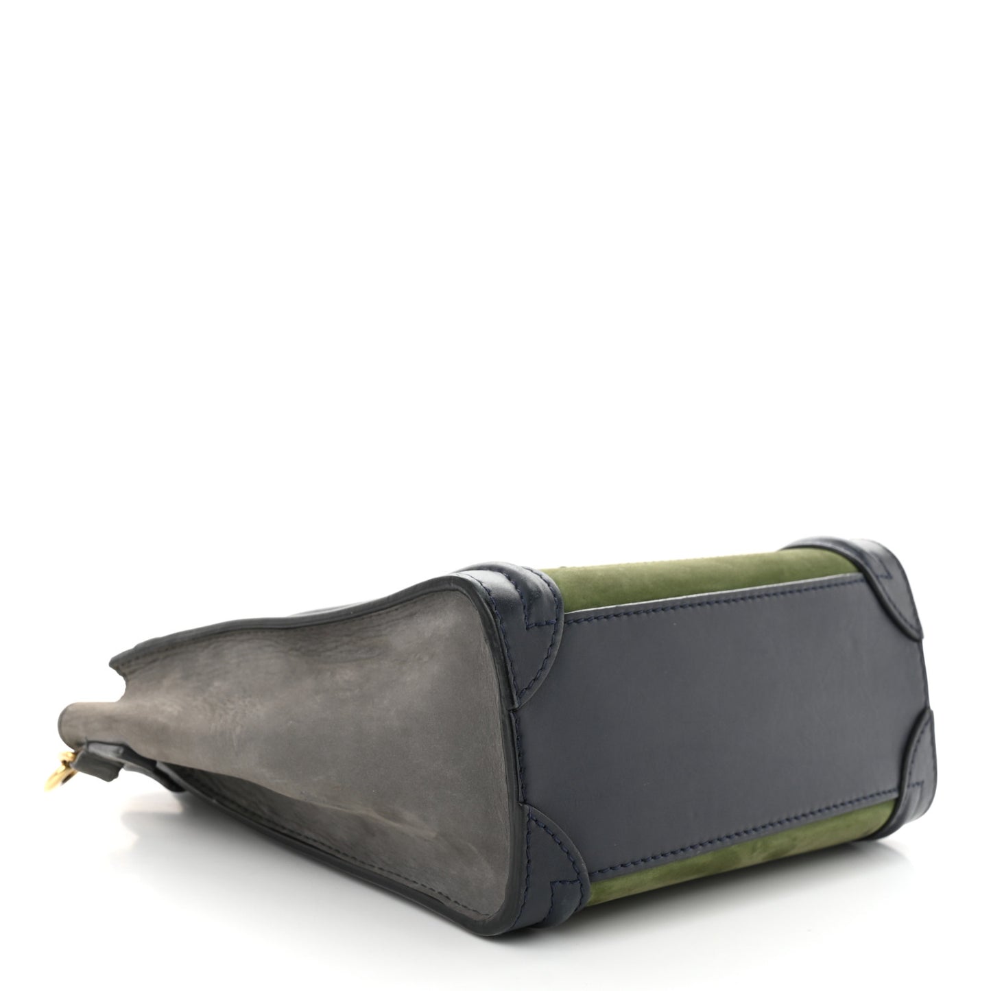 Nubuck Smooth Calfskin Nano Tri-Color Luggage Green