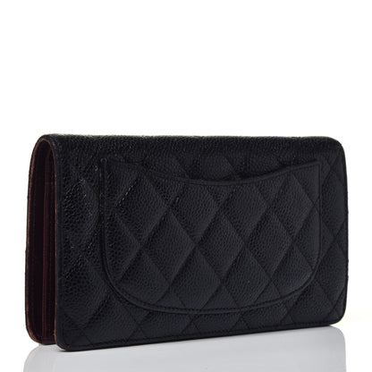 Chanel Caviar Quilted Yen Wallet Black 3 of 7