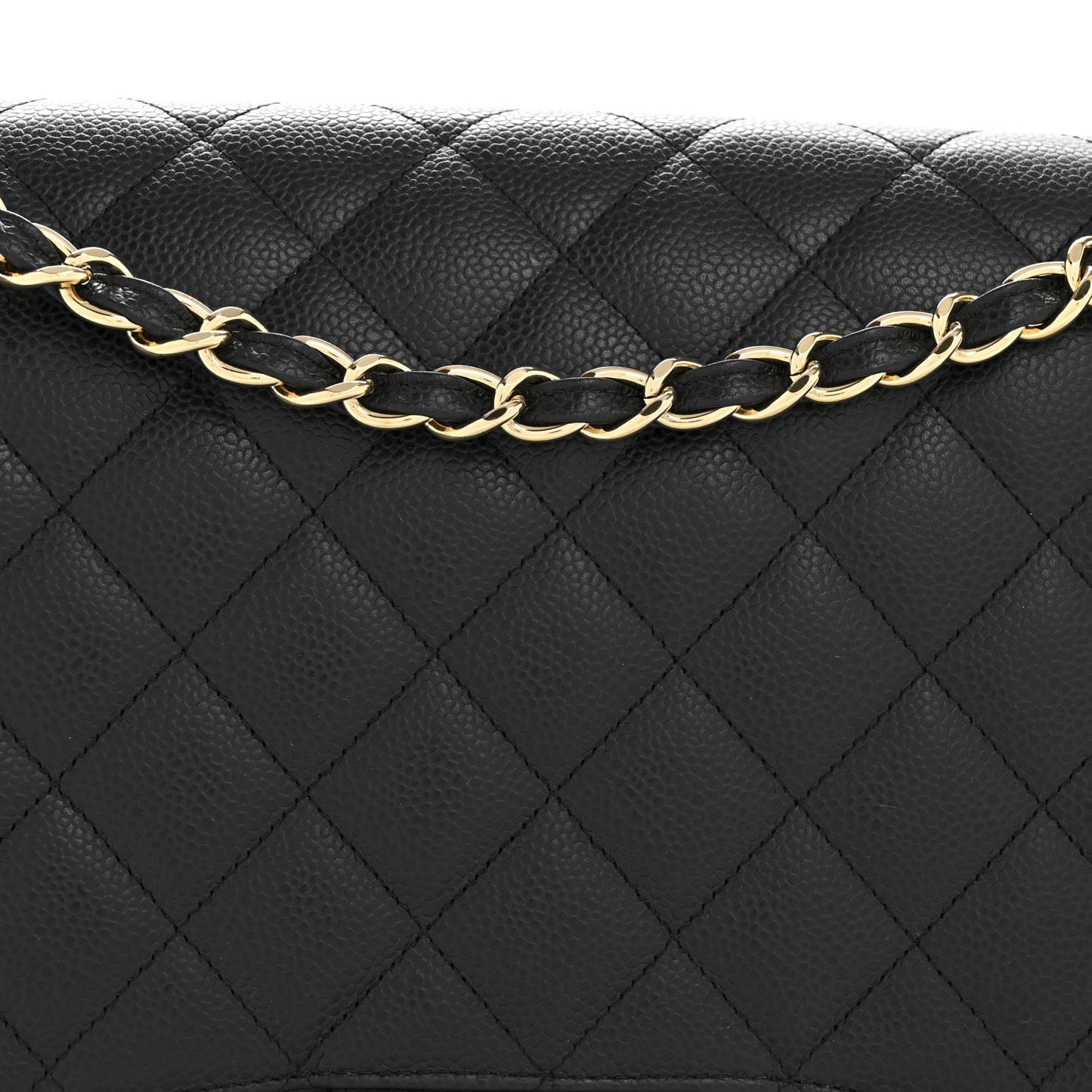 Caviar Quilted Maxi Double Flap Black