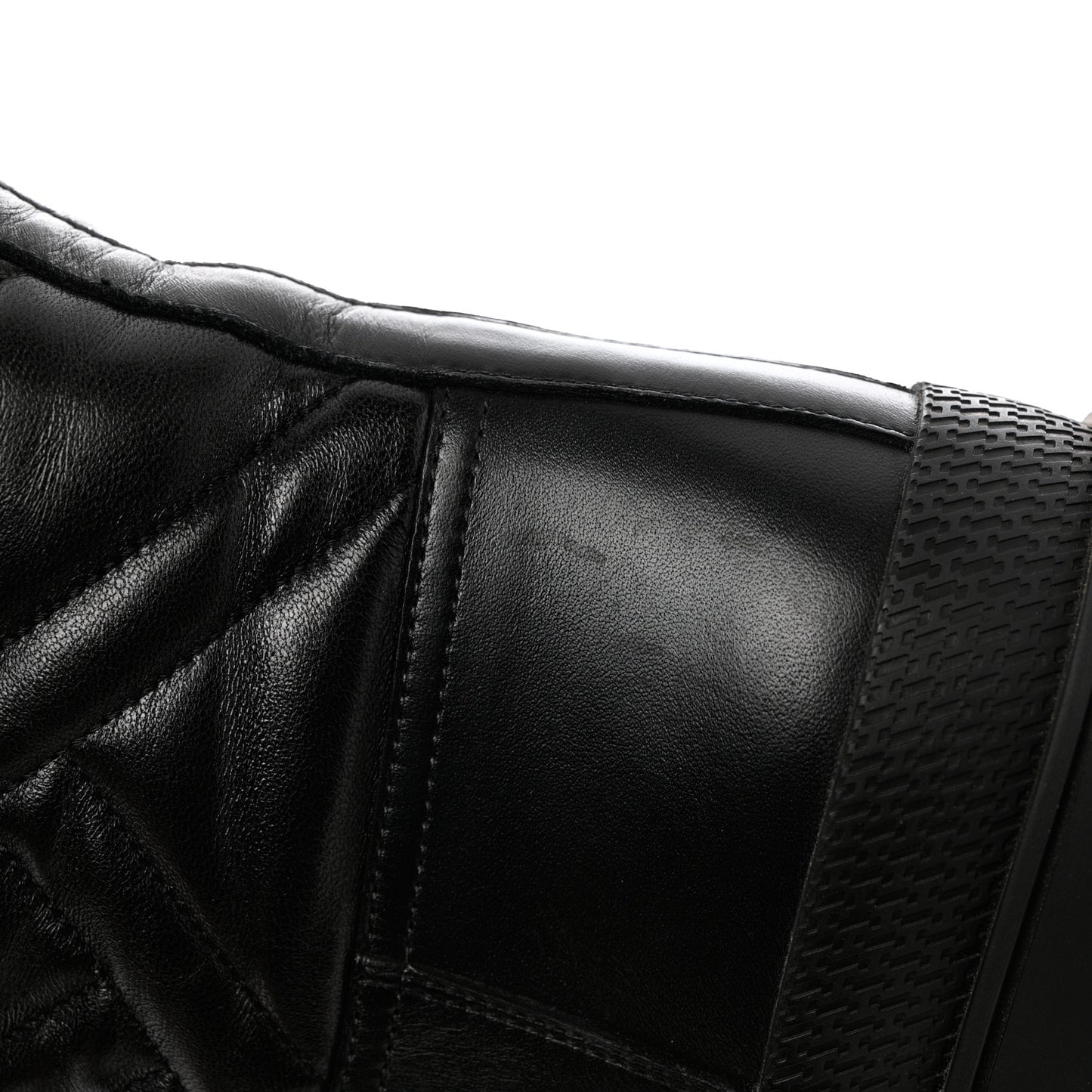 Goatskin Quilted Fuji Boots 37 Black