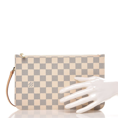 Louis Vuitton Damier Azur Neverfull MM GM Pochette 2 of 7