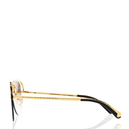 Louis Vuitton Grease Mask Sunglasses Z1045W Gold 3 of 9