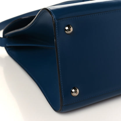Delvaux Box Calfskin Brillant MM Satchel Blue De Prusse 8 of 9