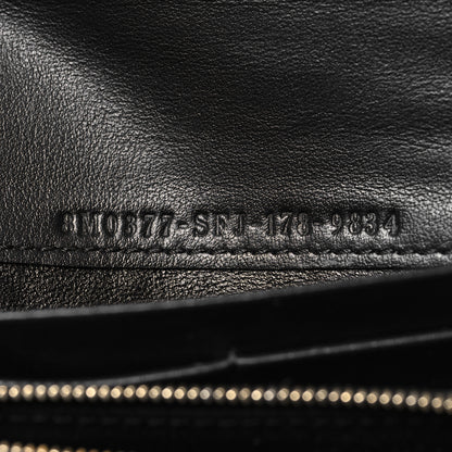 Fendi Vitello Century Bi-Color Peekaboo Continental Wallet  Black 7 of 8