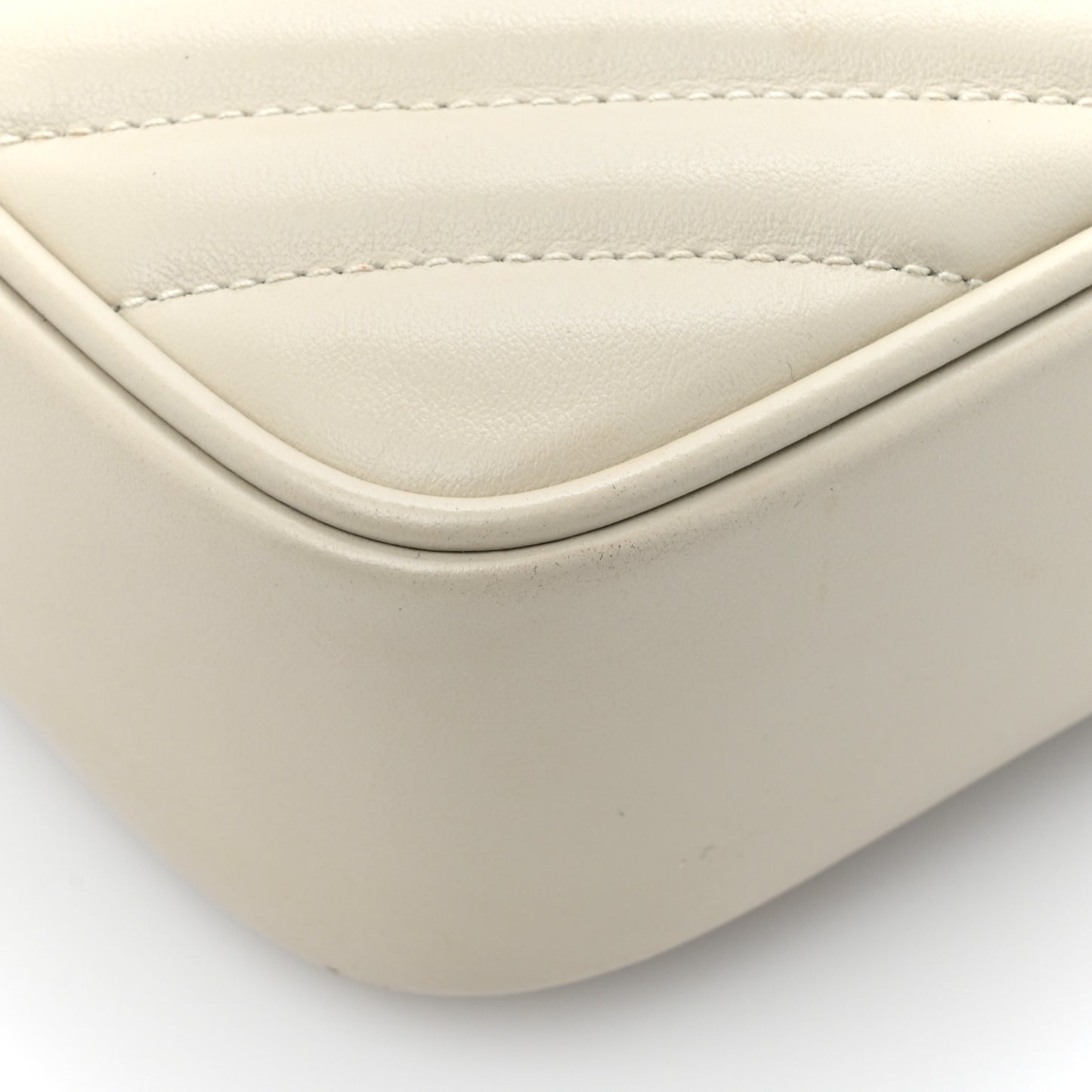 Calfskin Matelasse Monogram Lou Camera Bag Crema Soft
