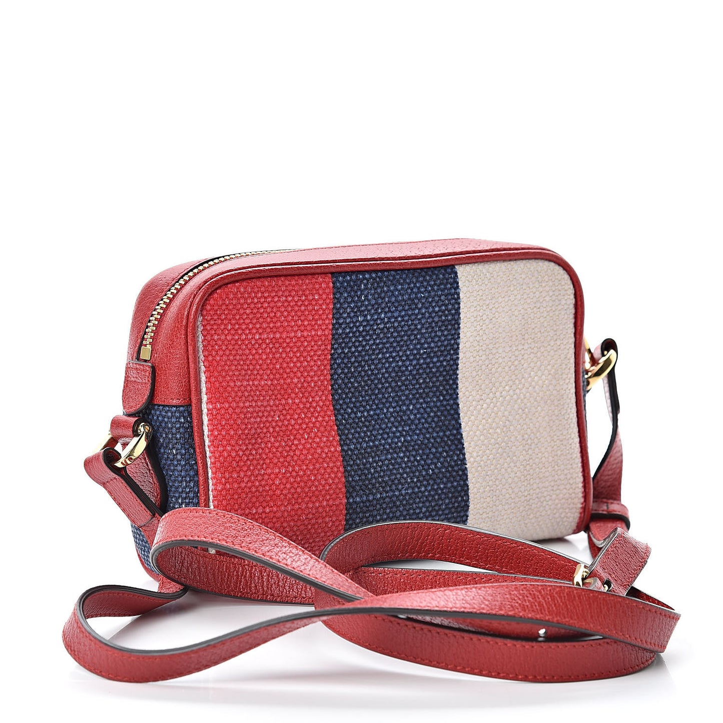 Canvas Sylvie Stripe Mini Ophidia Camera Bag Mystic White Hibiscus Red Maritime