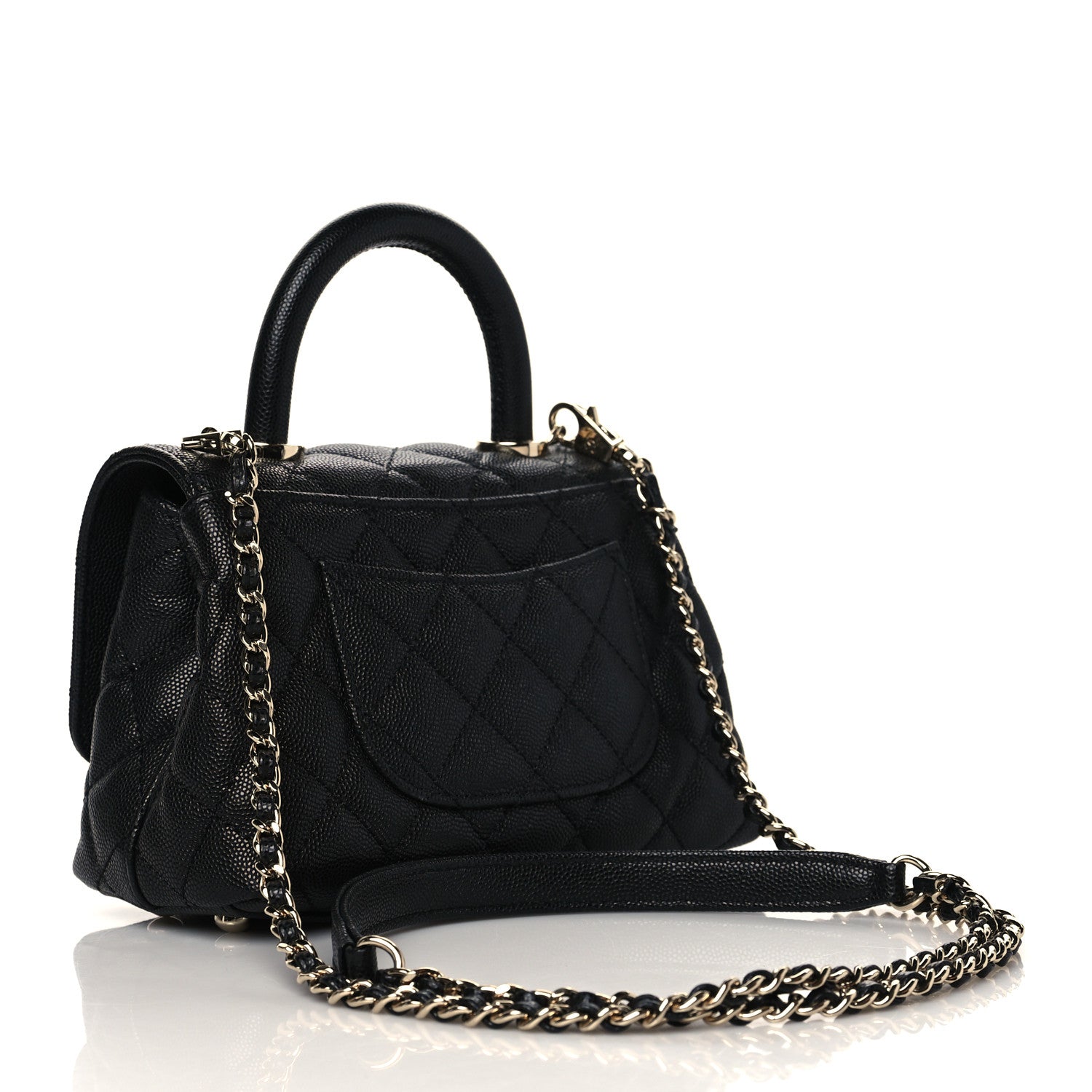 Chanel Caviar Quilted Extra Mini Coco Handle Flap Black 3 of 11