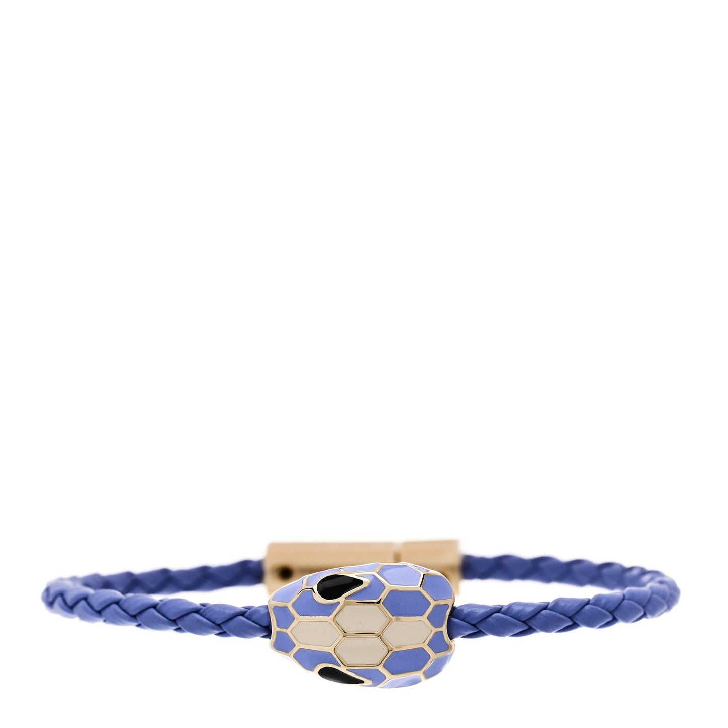 Calfskin Braided Serpenti Forever ABU Bracelet Lavender Amethyst