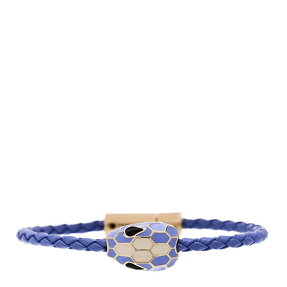 Bulgari Calfskin Braided Serpenti Forever ABU Bracelet Lavender Amethyst 1 of 5