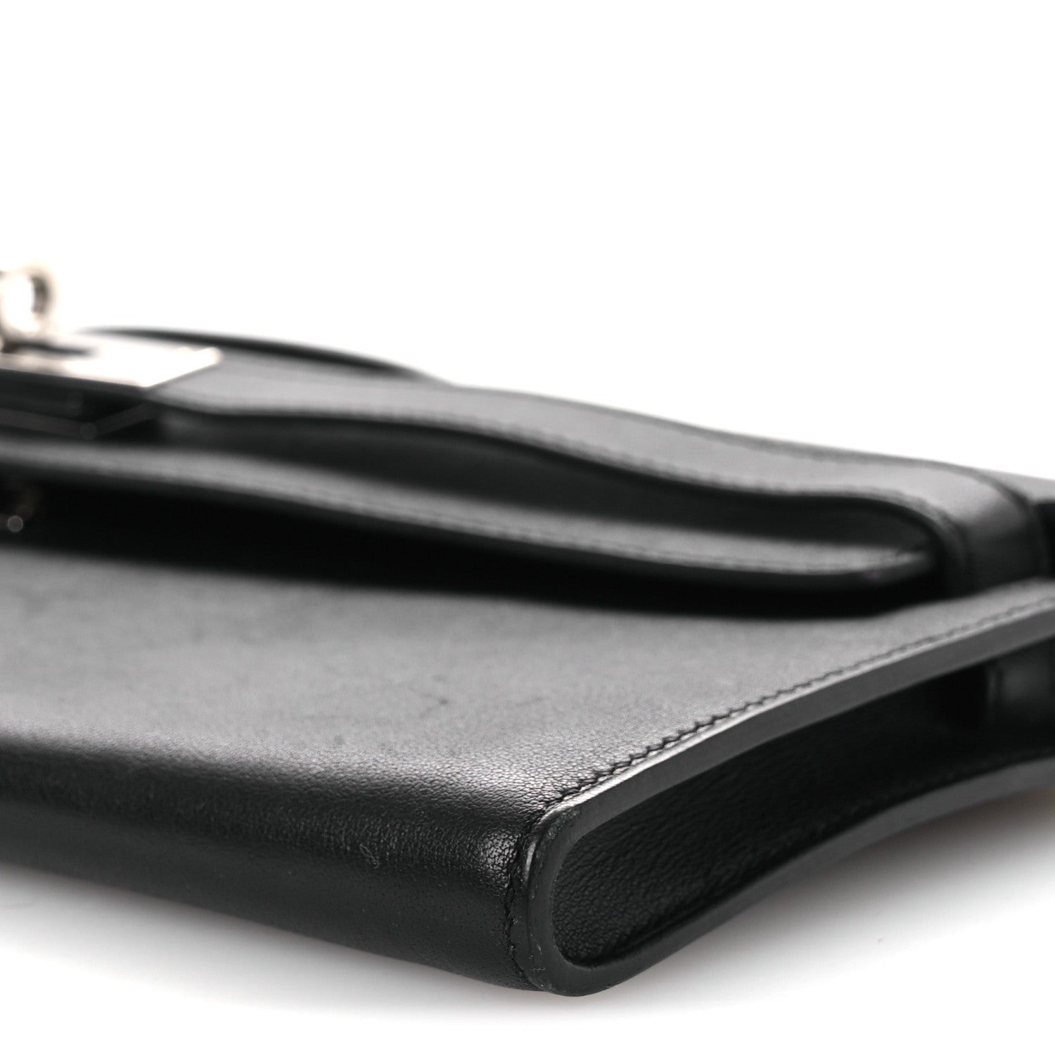 Hermes Swift Kelly Cut Clutch Pochette Black 10 of 13