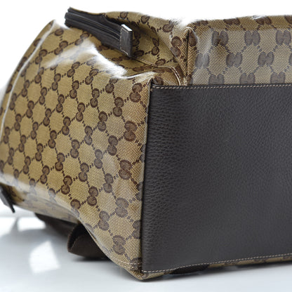 Gucci Crystal Monogram Backpack Dark Brown 7 of 8