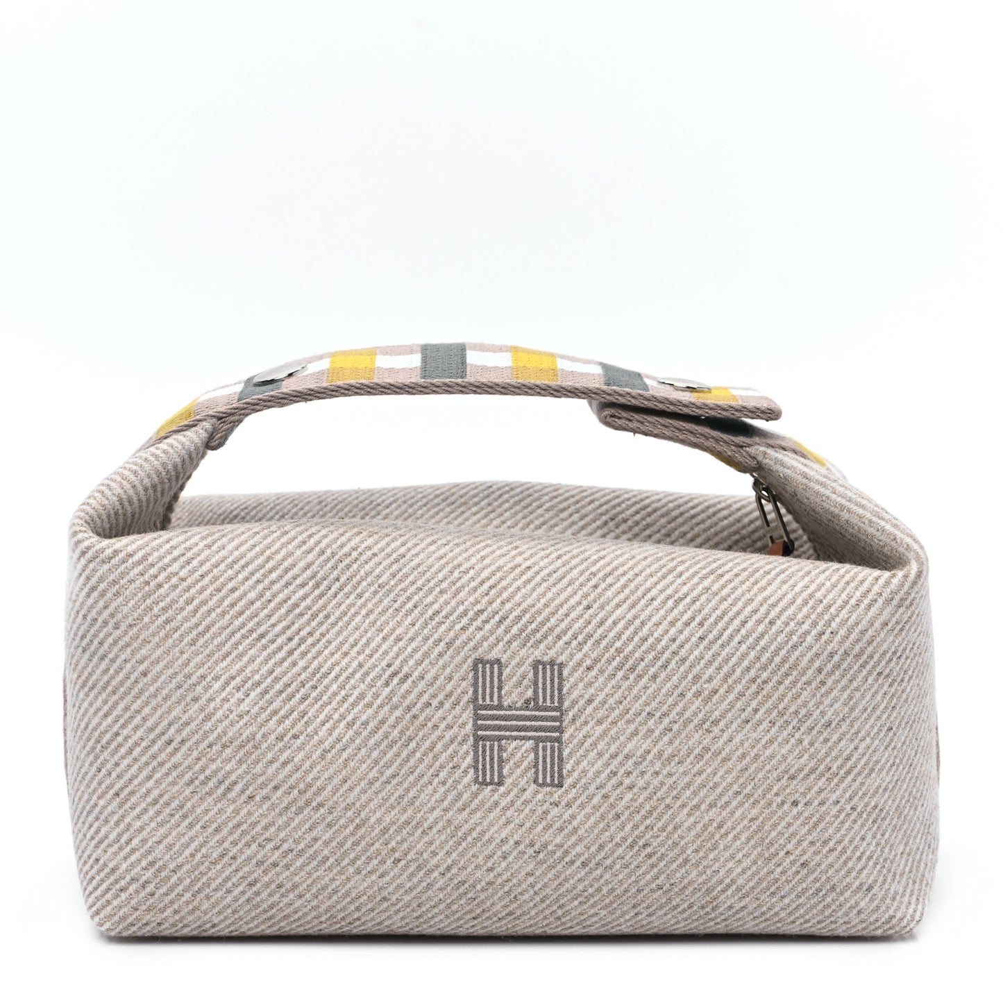 Wool Small Au Carre Bride-A-Brac Pouch Seigle