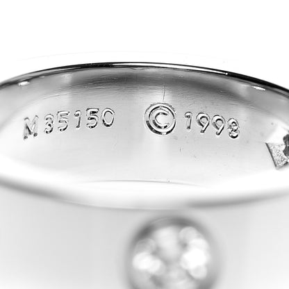 Cartier 18K White Gold 3 Diamond 5.5mm LOVE Ring 49 4.75 4 of 6