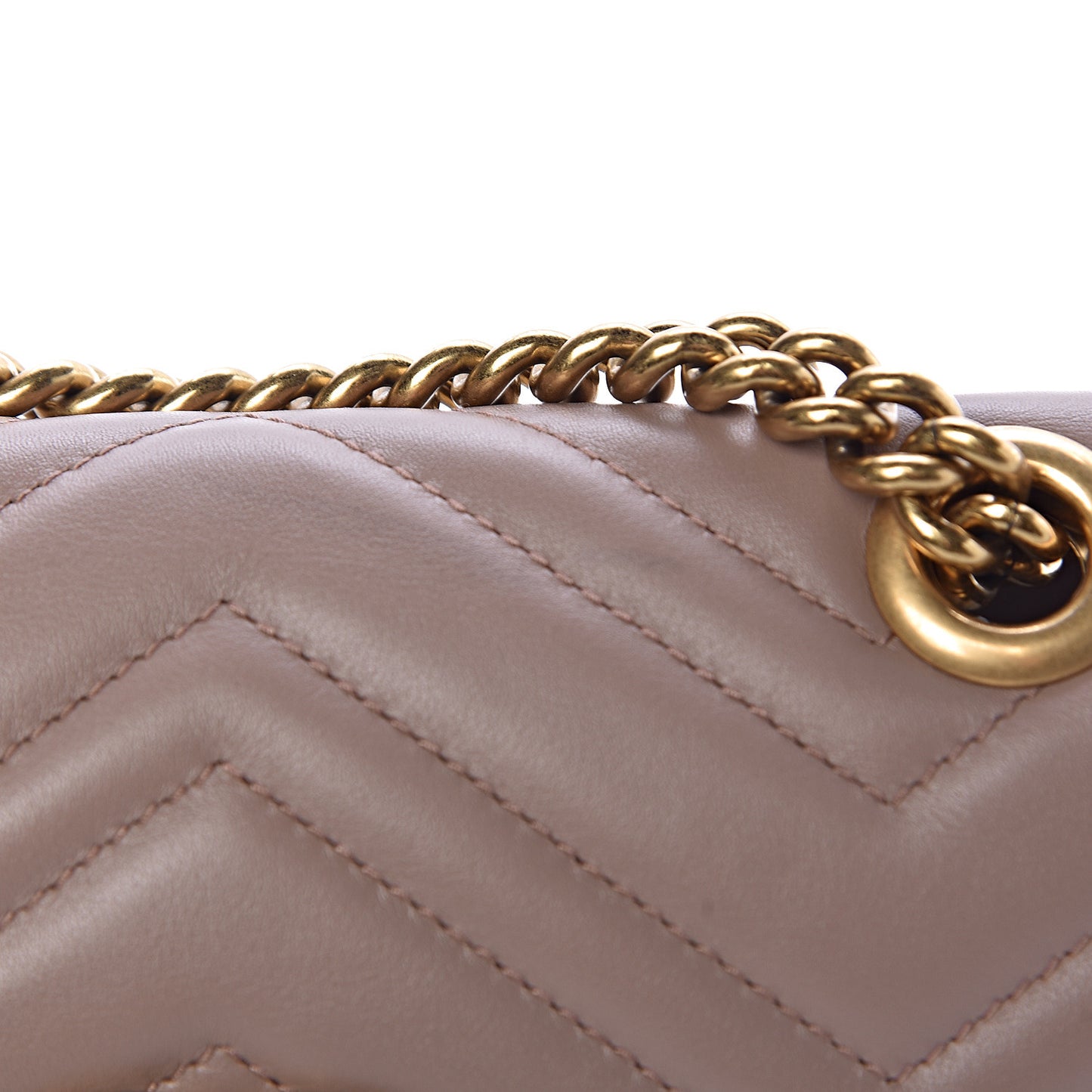 Calfskin Matelasse Mini GG Marmont Shoulder Bag Porcelain Rose