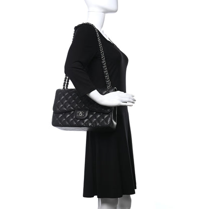 Chanel Caviar Quilted Jumbo Double Flap Black 2 of 10