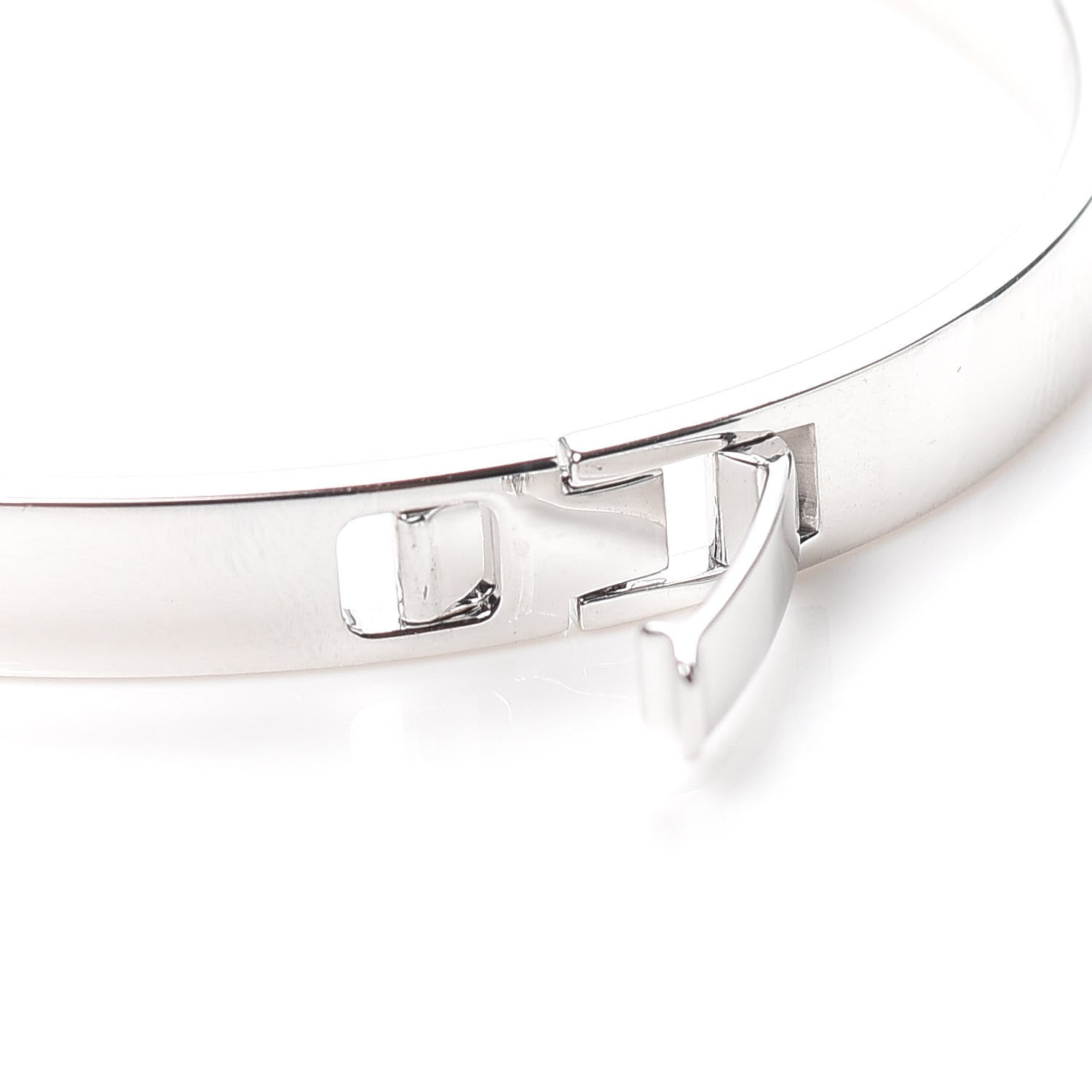 Hermes 18K White Gold Diamond PM H D'Ancre Bracelet LG 5 of 6