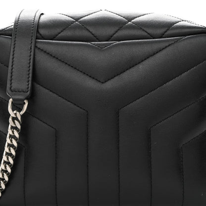 Saint Laurent Calfskin Y Quilted Monogram Small Loulou Bowling Bag Black 9 of 12