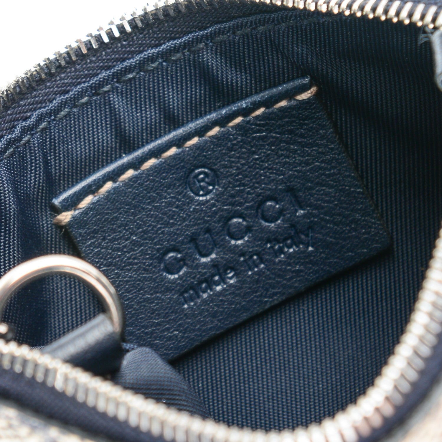 Gucci GG Supreme Monogram Key Case Beige Blue 6 of 7
