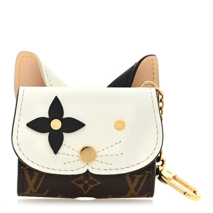 Louis Vuitton Monogram Cat Earpods Case Black White 1 of 6