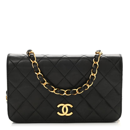 Chanel Lambskin Quilted Small Single Flap Bag Black 1 of 10