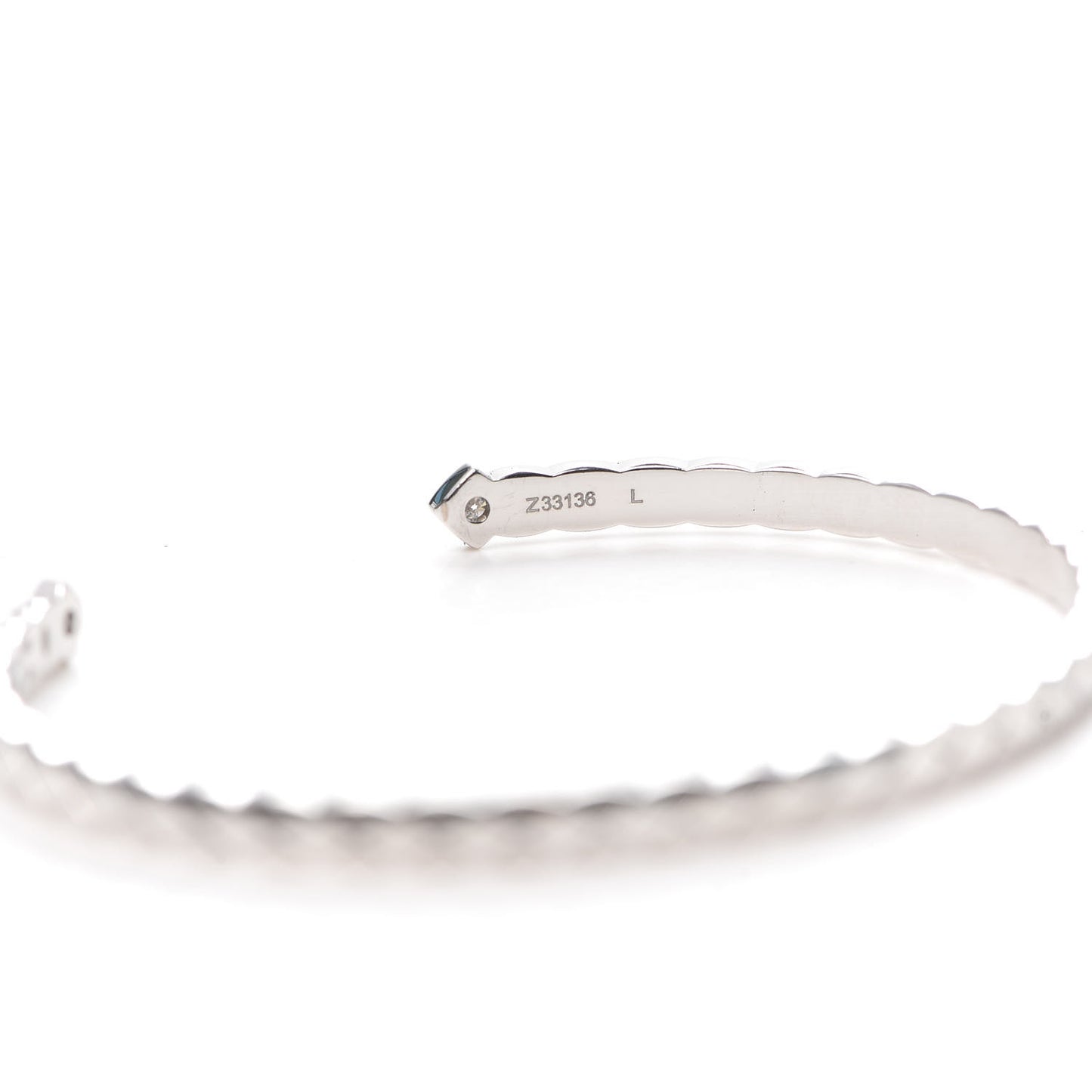 18K White Gold Diamond Coco Crush Cuff Bracelet L
