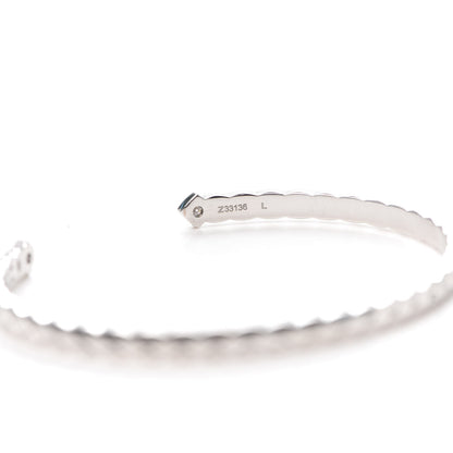 Chanel 18K White Gold Diamond Coco Crush Cuff Bracelet L 4 of 7