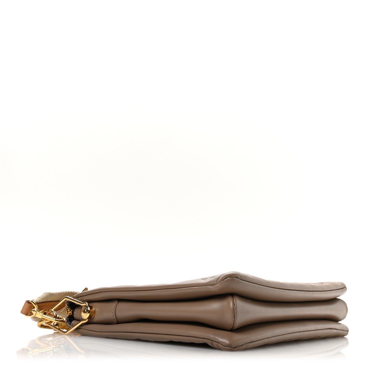 Louis Vuitton Lambskin Embossed Monogram Coussin MM Taupe 4 of 10