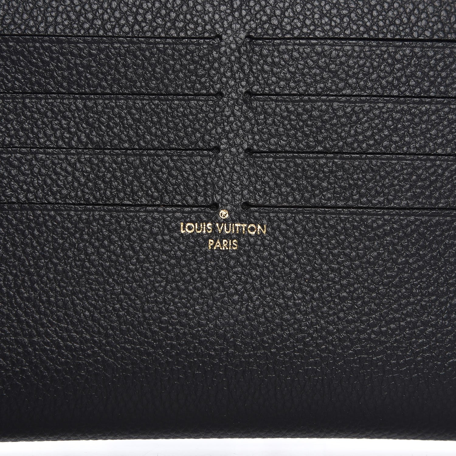 Louis Vuitton Calfskin Felicie Chain Wallet Card Holder Insert Black 6 of 6