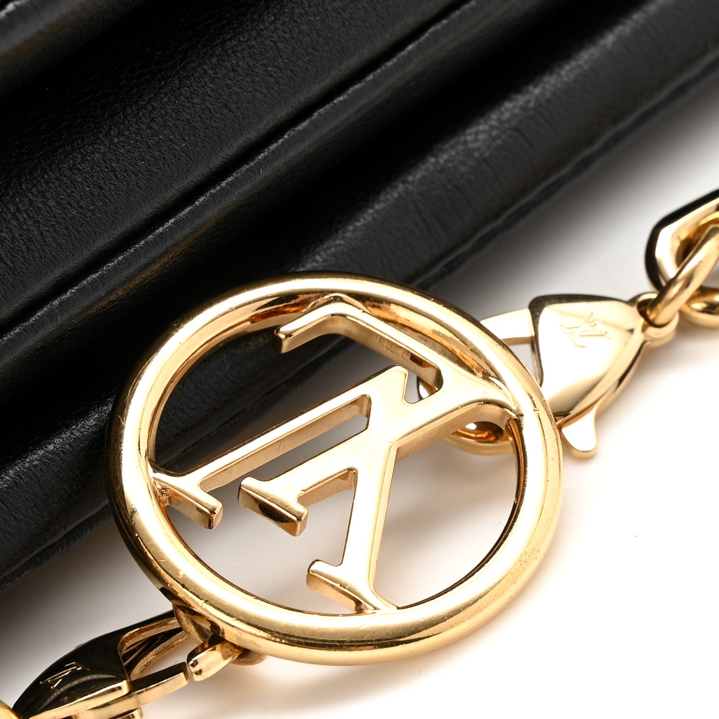 Lambskin Embossed Monogram Pochette Coussin Black