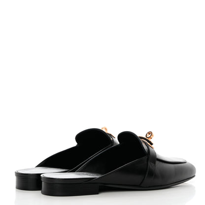 Hermes Goatskin Oz Mules 36 Black 7 of 18