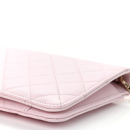 Chanel Caviar Quilted Wallet On Chain WOC Light Pink 10 of 11