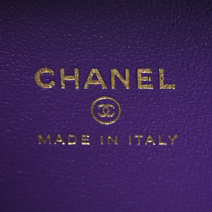 Chanel Lambskin Quilted Top Handle Mini Vanity Case Purple 6 of 10