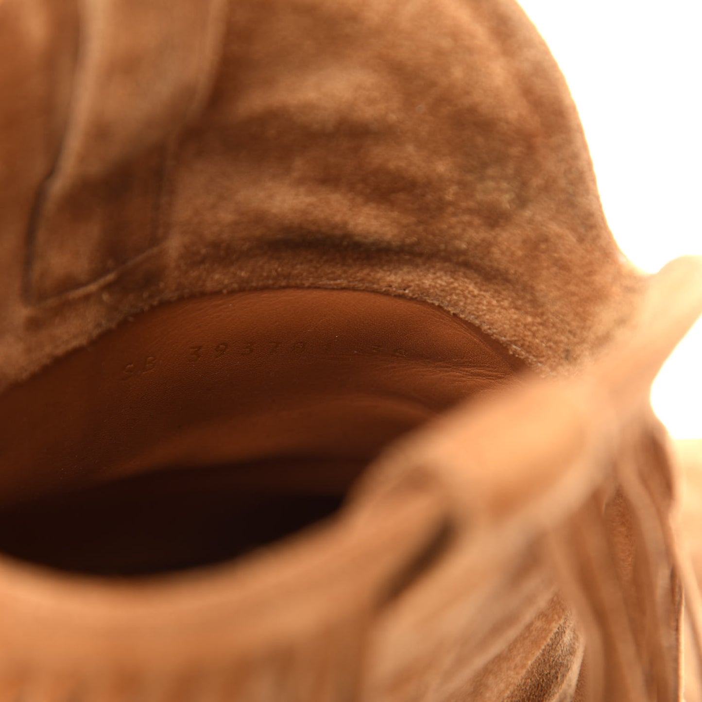 Suede New Western 80 Fringe Ankle Boots 38.5 Tan