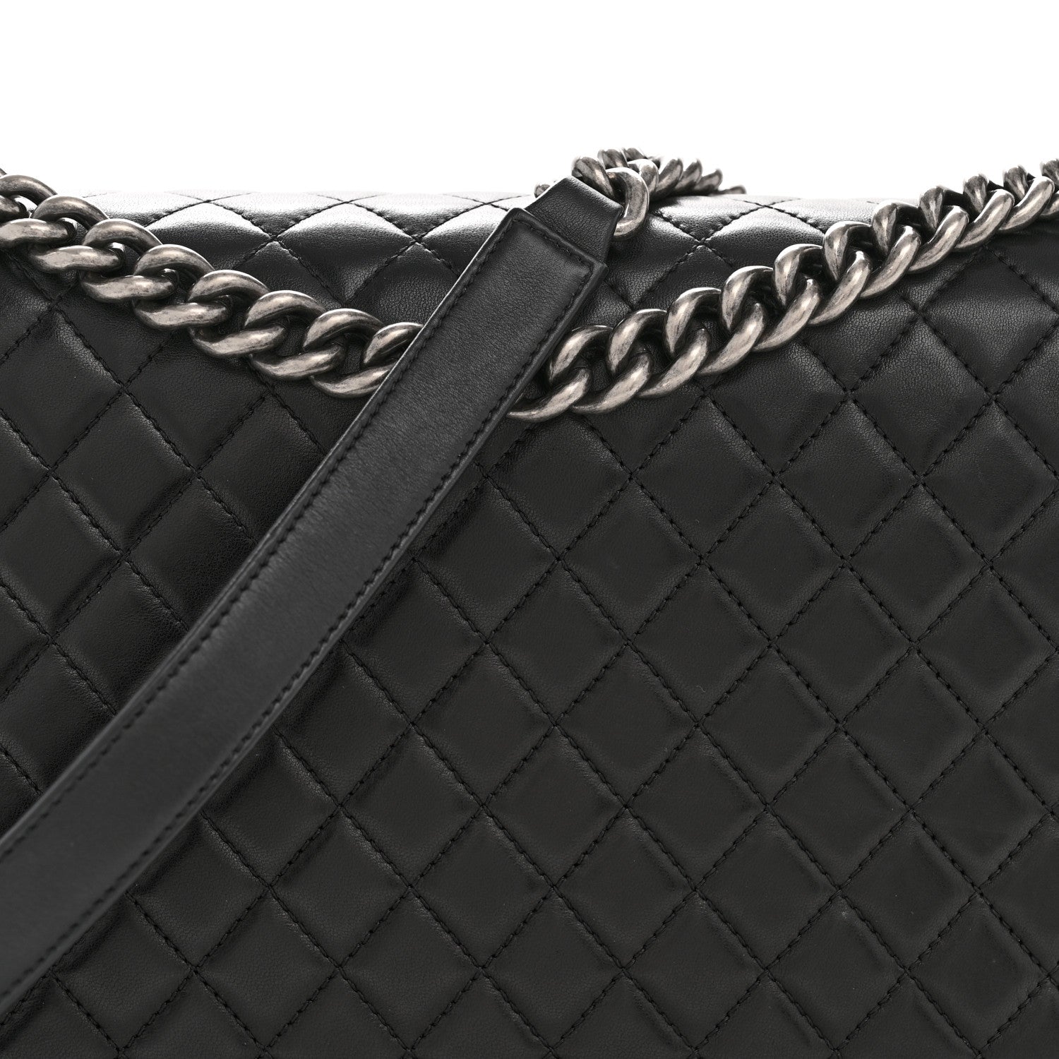Chanel Lambskin Quilted Large Boy Flap Black 8 of 13