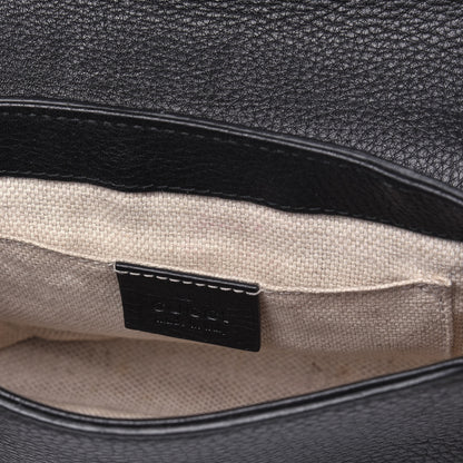Gucci Pebbled Calfskin Small Soho Flap Crossbody Black 10 of 15