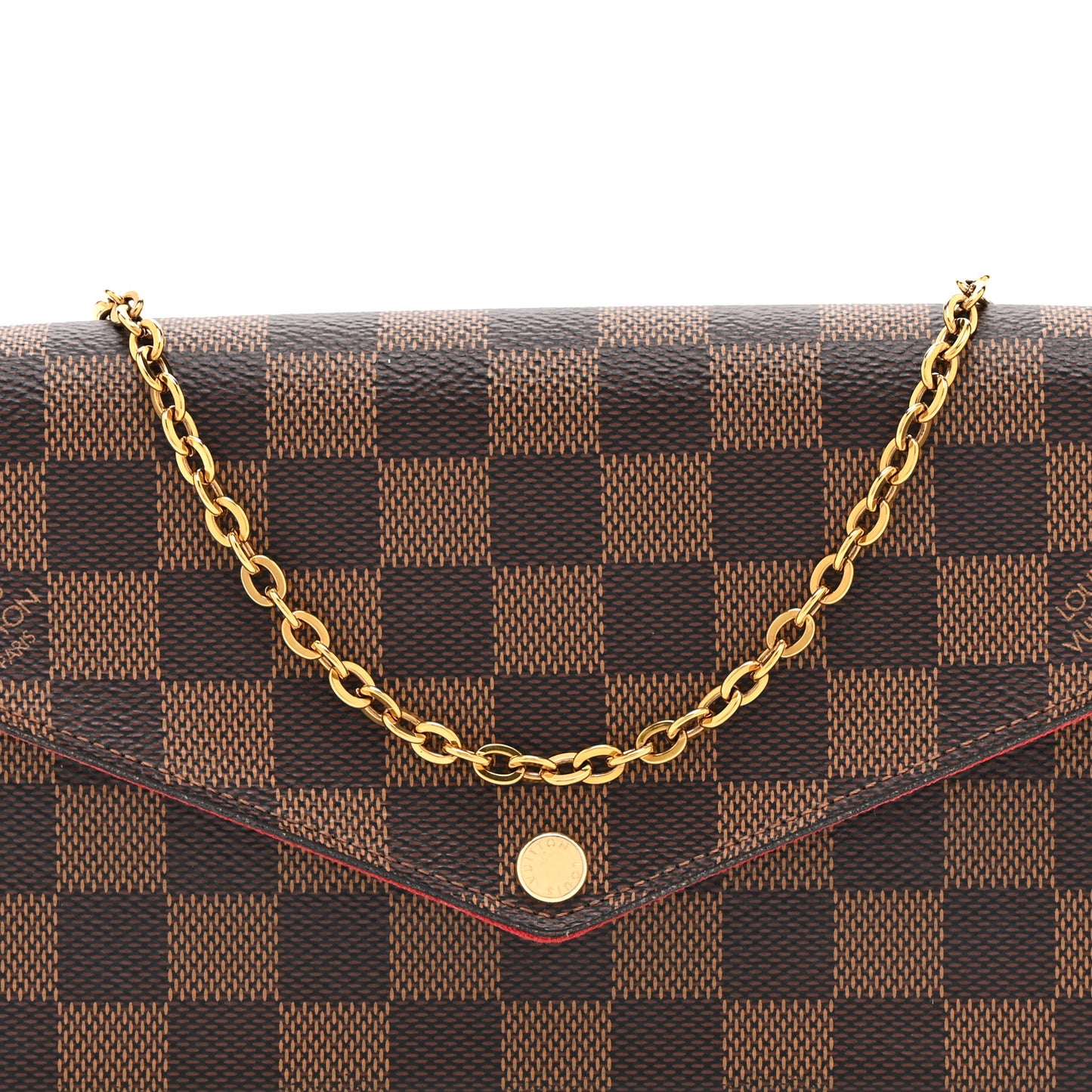 Damier Ebene Pochette Felicie Chain Wallet