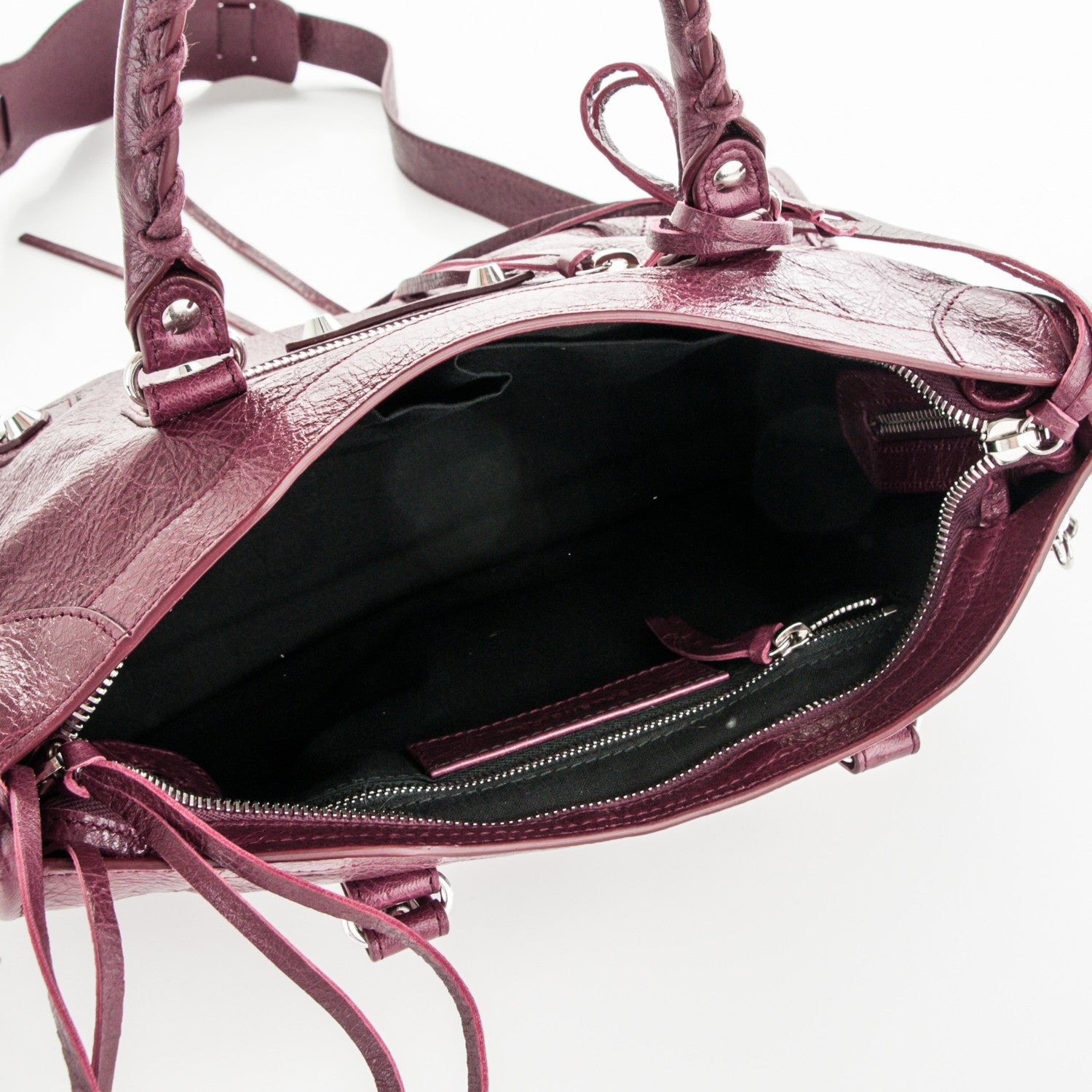 Balenciaga Agneau Classic Silver Hardware S City Violet Prune 5 of 7