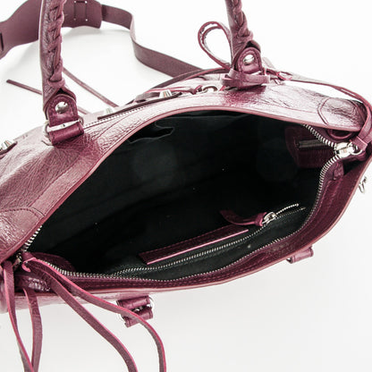 Balenciaga Agneau Classic Silver Hardware S City Violet Prune 5 of 7