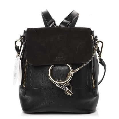 Chloe Suede Calfskin Small Faye Backpack Black 1 of 9