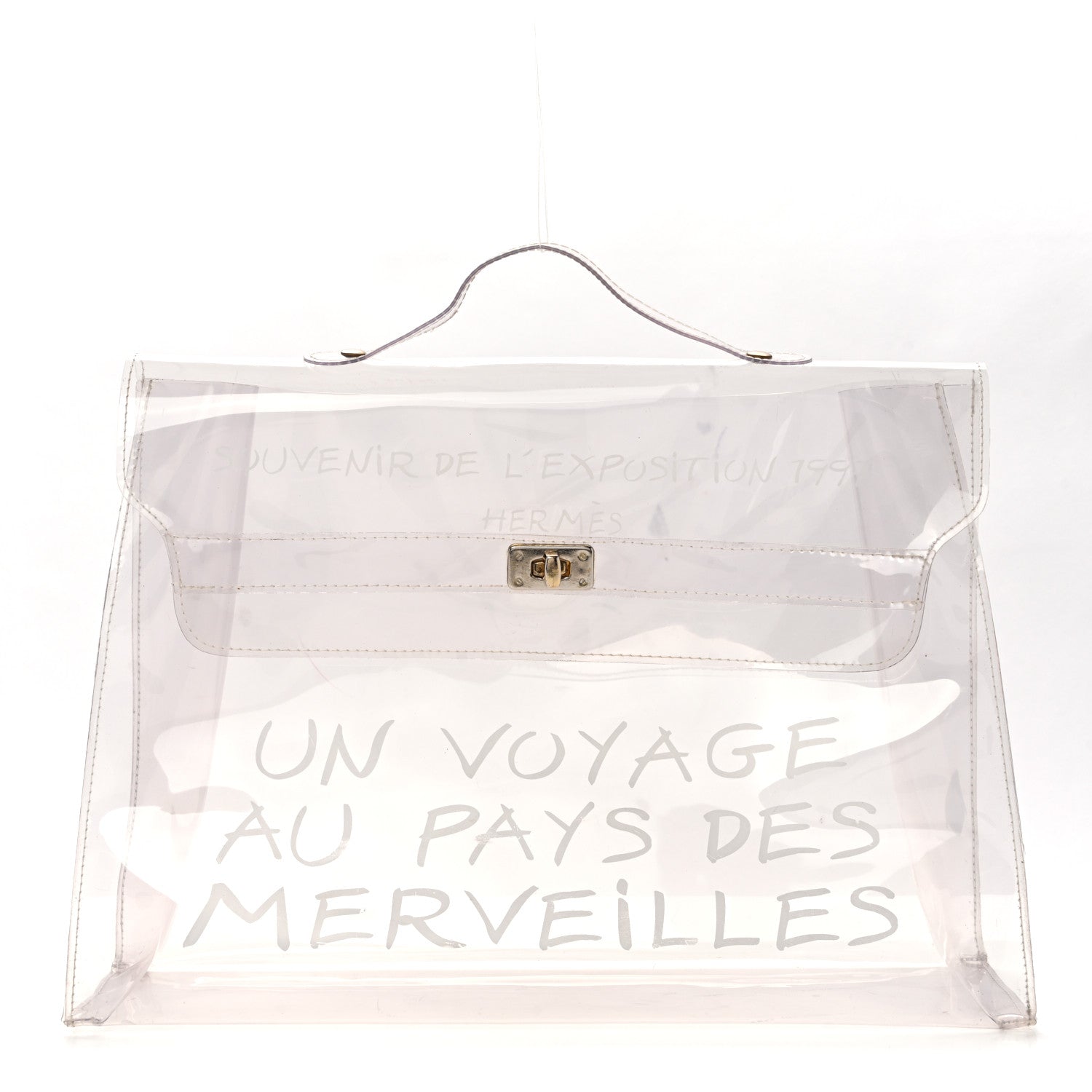 Hermes Vinyl Souvenir De L'Exposition Kelly Transparent 1 of 14