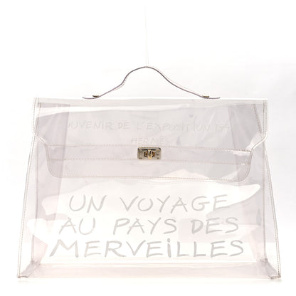 Hermes Vinyl Souvenir De L'Exposition Kelly Transparent 1 of 14