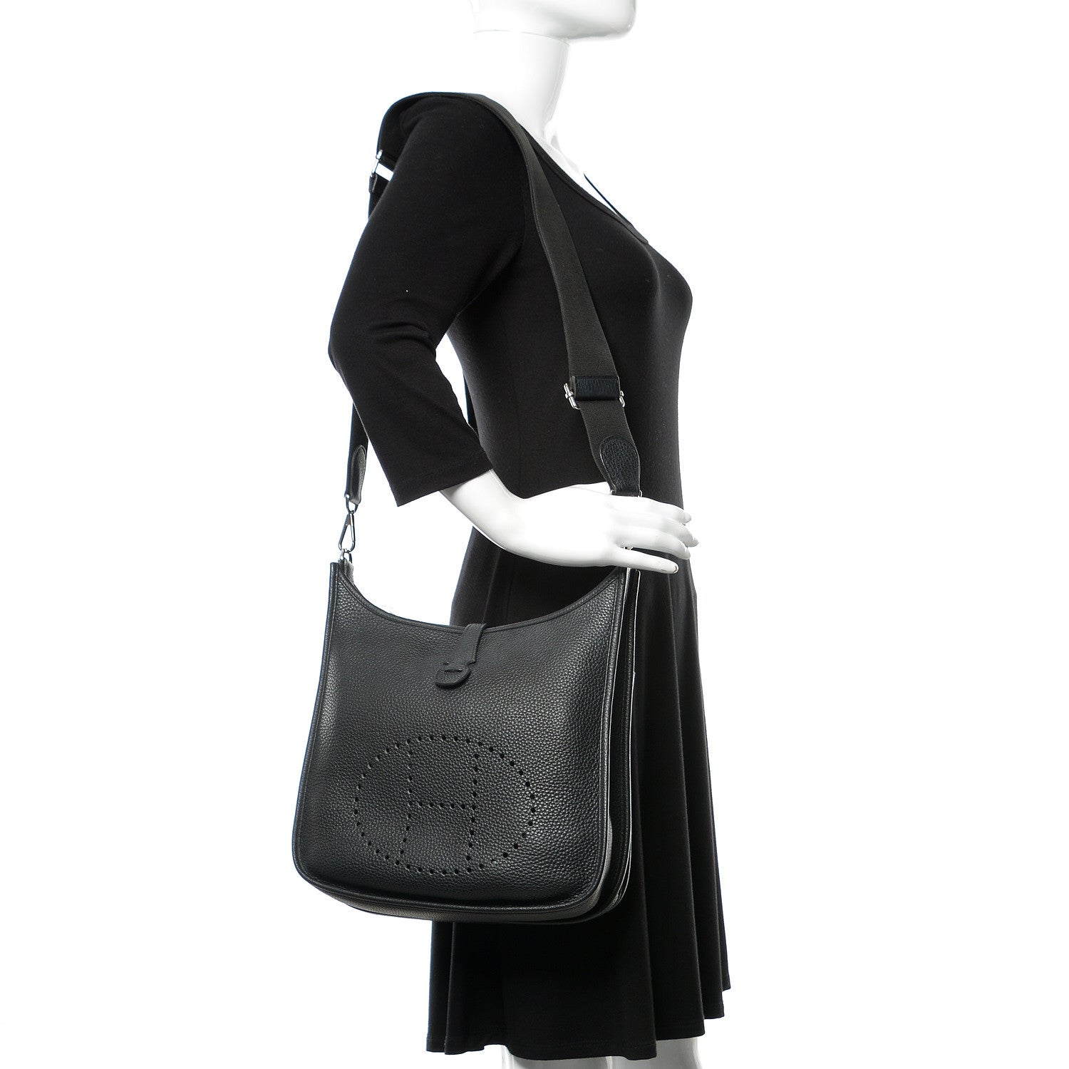 Hermes Taurillon Clemence Evelyne III PM Black 2 of 14